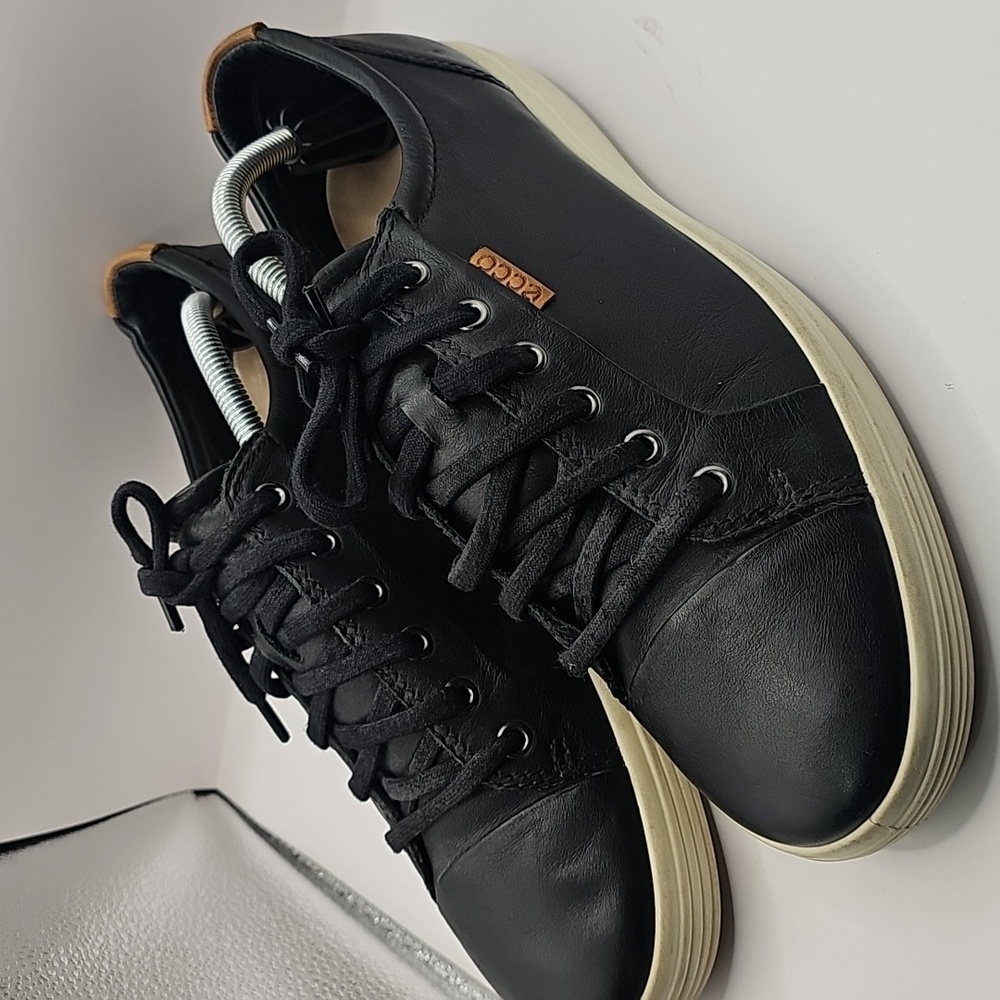 ÈCCO Black Oxford Soft 7 Sneaker Shoes Size 43 Leather Comfort System